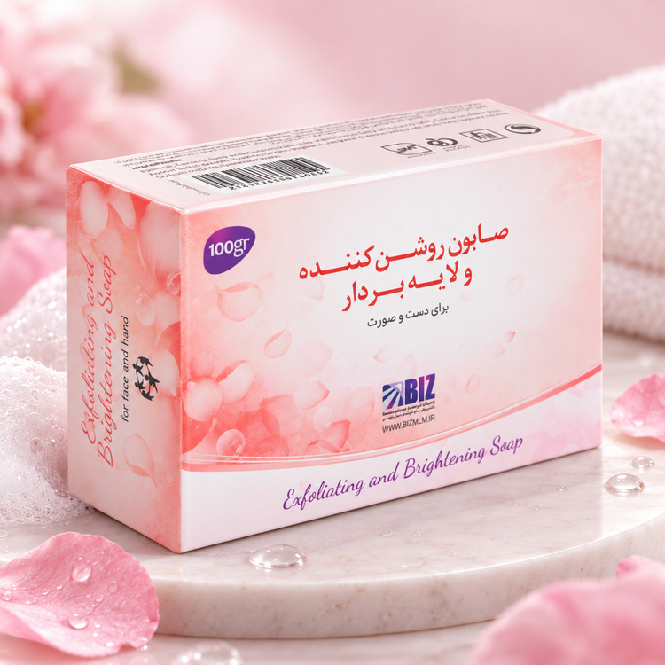 صابون بیوممتیک روشن کننده بدن و صورت و لایه بردار
